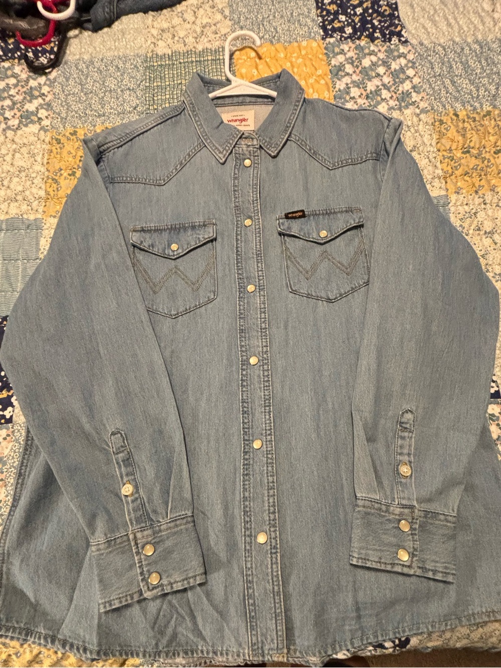 Wrangler Light Blue Denim Western Shirt Jacket